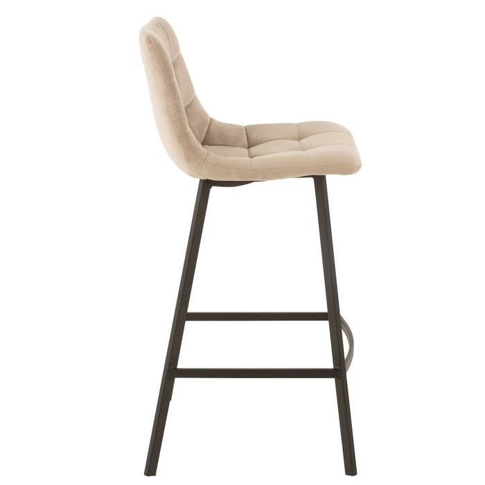 Barstoel Olivier textiel/metaal beige-Barkrukken-J-Line