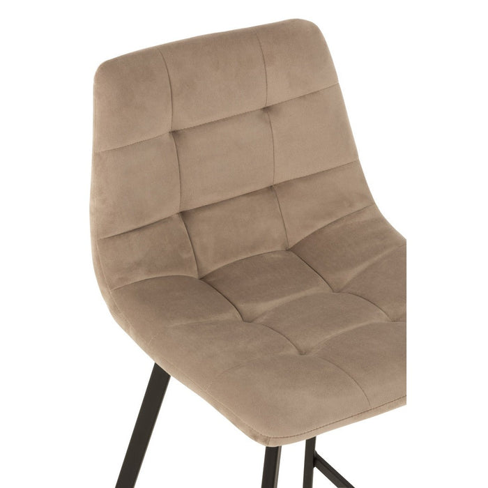 Barstoel Olivier textiel/metaal beige-Barkrukken-J-Line