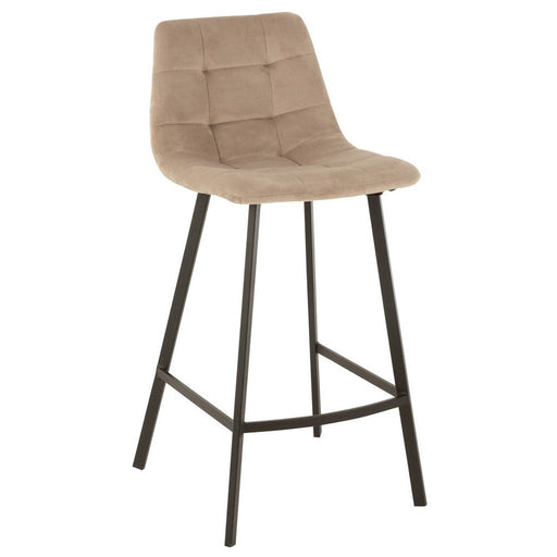 Barstoel Olivier textiel/metaal beige-Barkrukken-J-Line