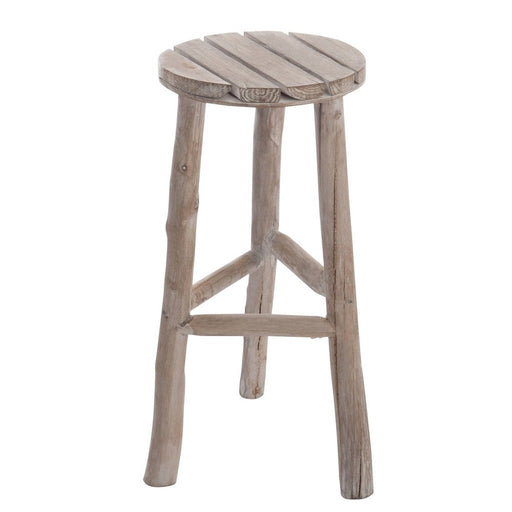 Barstoel Rond hout white wash m-Krukken-J-Line