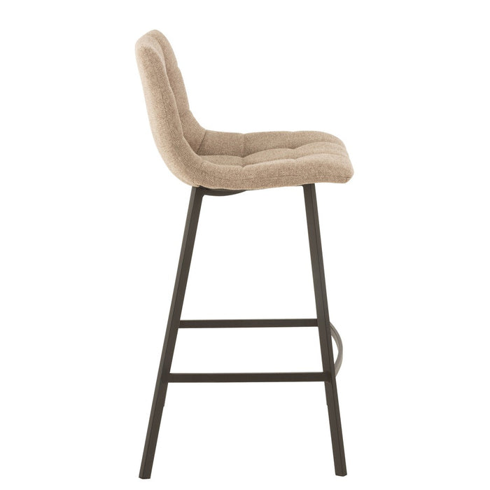 Barstoel Stephane textiel/metaal beige-Barkrukken-J-Line