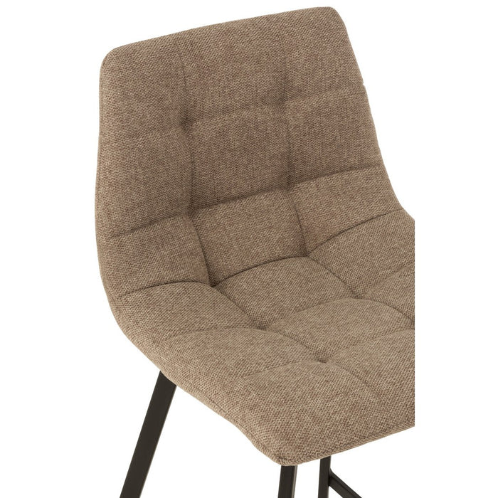 Barstoel Stephane textiel/metaal beige-Barkrukken-J-Line