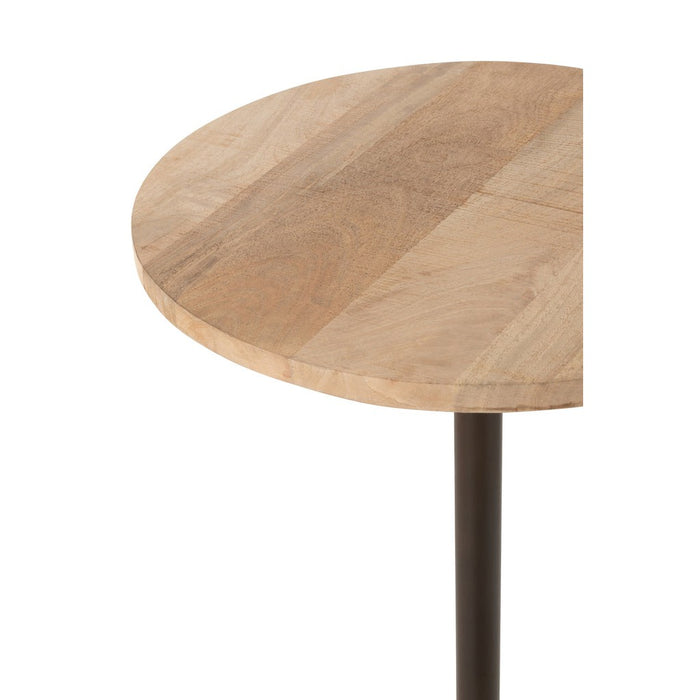 Bartafel Metaal/mango hout naturel/zwart-Salontafels-J-Line