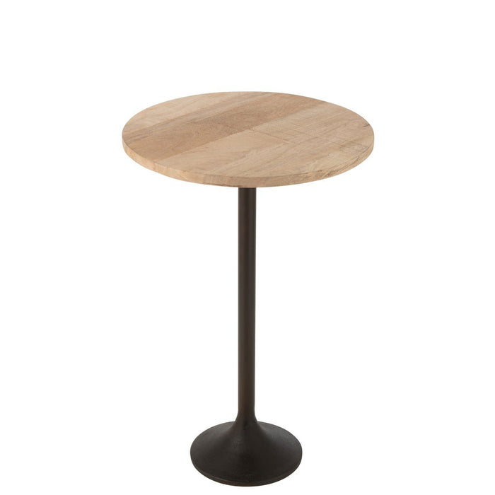 Bartafel Metaal/mango hout naturel/zwart-Salontafels-J-Line