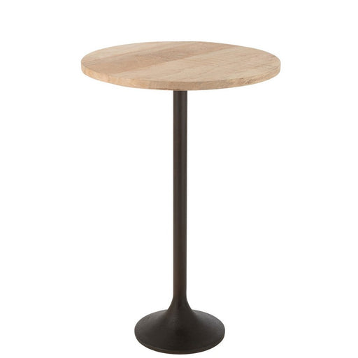 Bartafel Metaal/mango hout naturel/zwart-Salontafels-J-Line