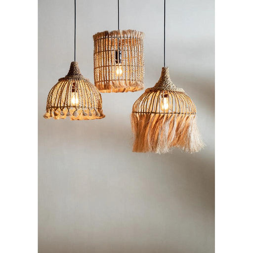 Bazar Bizar Abaca Bird Cage hanglamp - natuurlijk - M-Hanglampen-Bazar Bizar