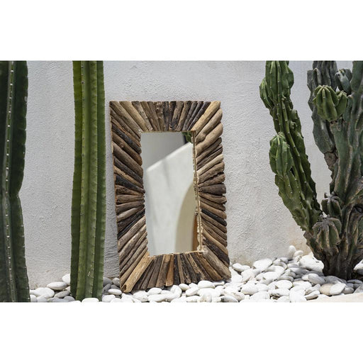 Bazar Bizar Drifthouten Framed spiegel - natuurlijk - M-Spiegels-Bazar Bizar