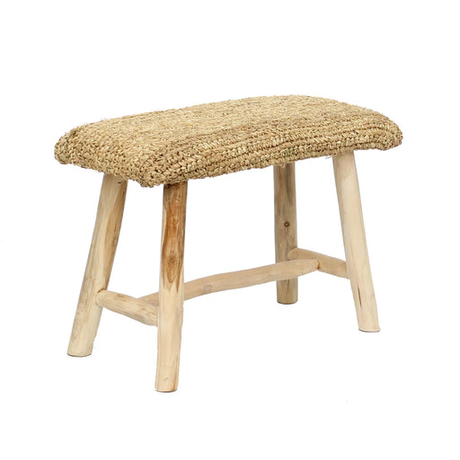 Bazar Bizar Raffia bankje - natuurlijk-Bankjes-Bazar Bizar
