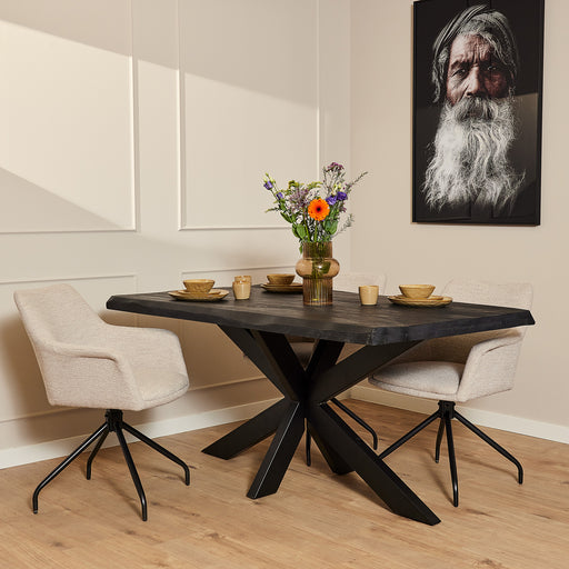 Boomstamtafel Boston Black | 160 cm-Boomstamtafels-Starfurn