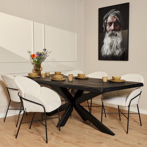Boomstamtafel Boston Black | 180 cm-Boomstamtafels-Starfurn