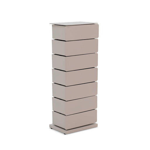 JOEY 7 Ladekast | Silky Taupe | Staal | 37x26x98.5-Ladenkasten-Spinder