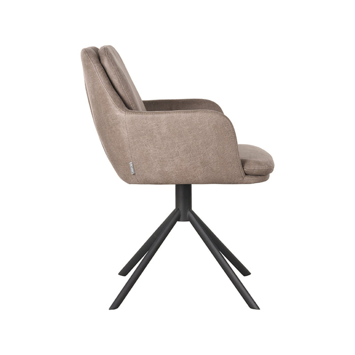 Label51 2de kans Eetkamerstoel Joy - Taupe - Microfiber-Eetkamerstoelen-LABEL51
