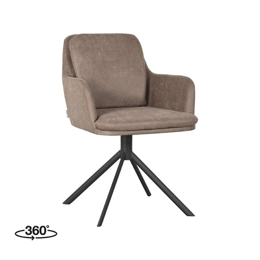 Label51 2de kans Eetkamerstoel Joy - Taupe - Microfiber-Eetkamerstoelen-LABEL51