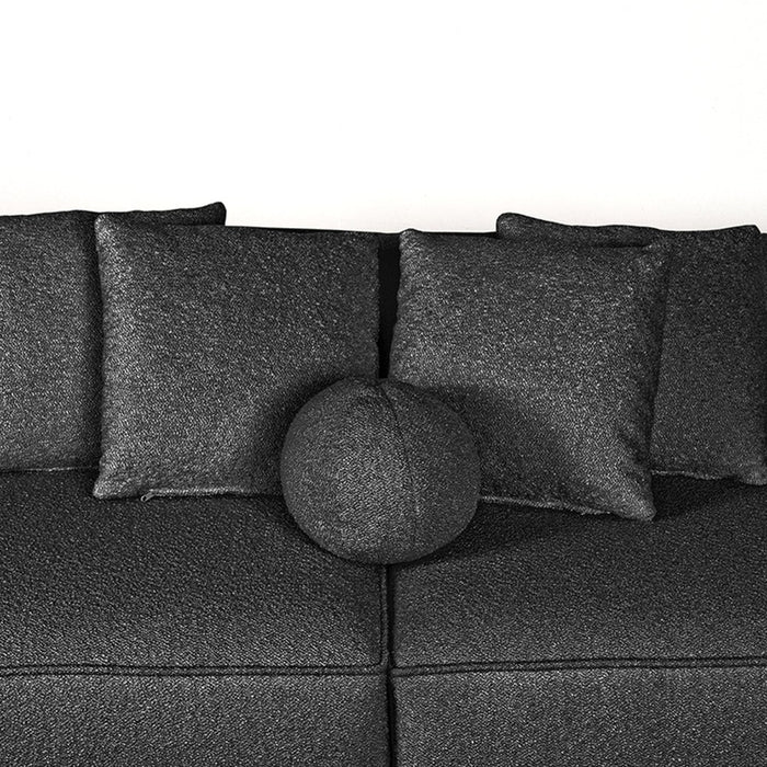 Label51 Bank Flori - Antraciet - Boucle - 4-Zits-4-Zitsbanken-LABEL51