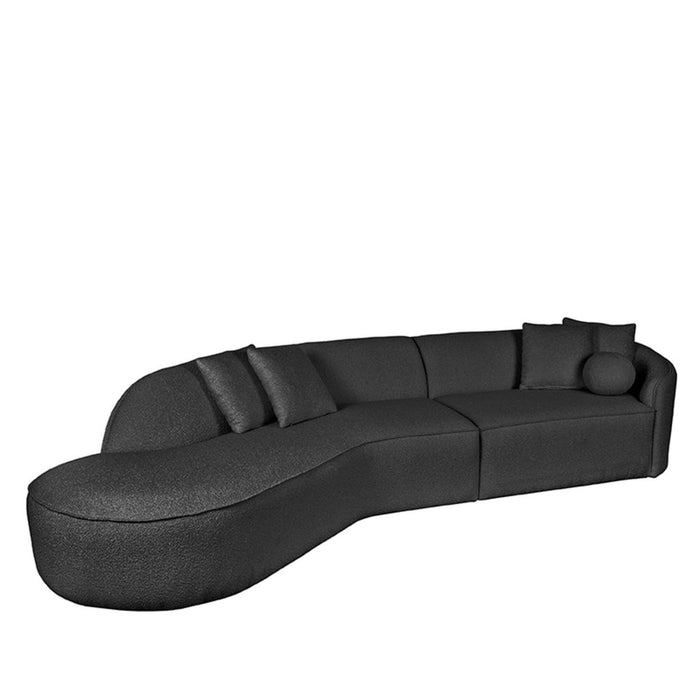 Label51 Bank Stelvio - Antraciet - Boucle - 4-Zits + Hoek Links-Hoekbanken-LABEL51