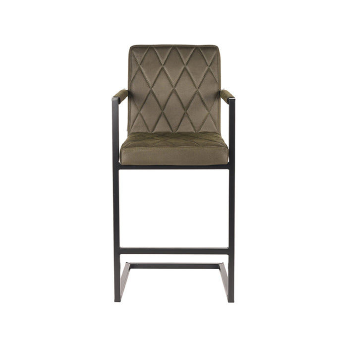 Label51 Barkruk Denmark - Army green - Microfiber - Zithoogte 65-Barkrukken-LABEL51