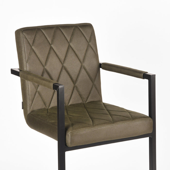 Label51 Barkruk Denmark - Army green - Microfiber - Zithoogte 65-Barkrukken-LABEL51