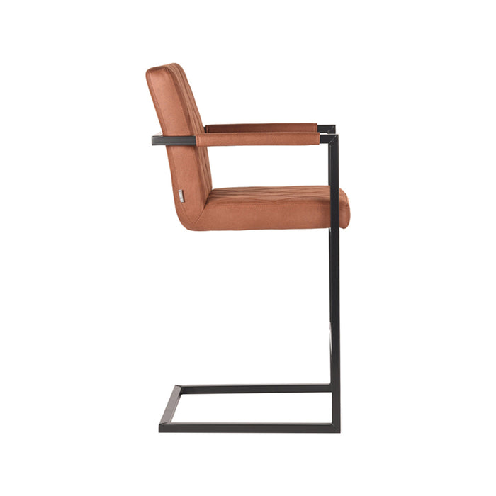 Label51 Barkruk Denmark - Cognac - Microfiber - Zithoogte 65-Barkrukken-LABEL51