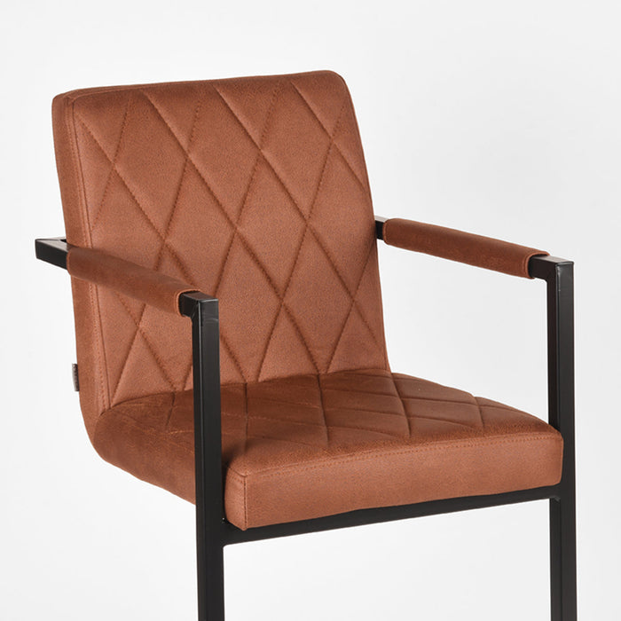 Label51 Barkruk Denmark - Cognac - Microfiber - Zithoogte 65-Barkrukken-LABEL51