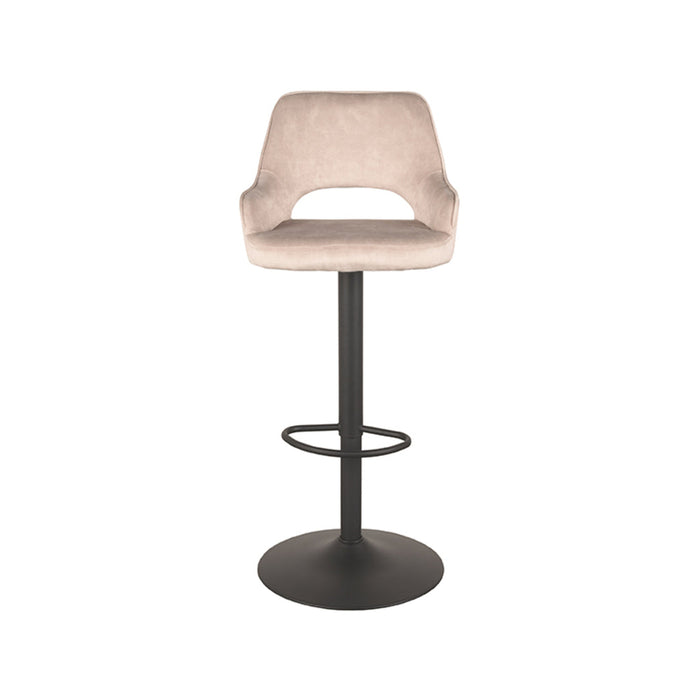 Label51 Barkruk Fer 45x47x92-113 cm Naturel Velours-Barkrukken-LABEL51