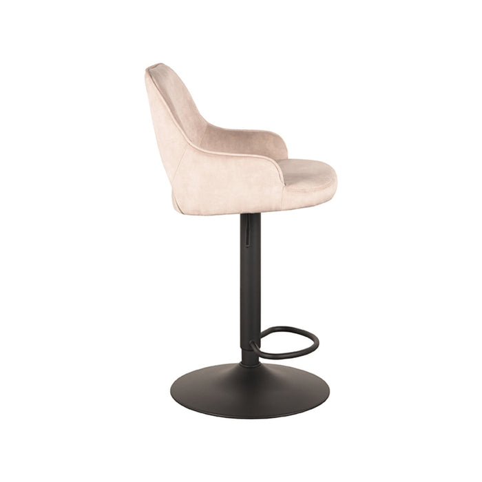 Label51 Barkruk Fer 45x47x92-113 cm Naturel Velours-Barkrukken-LABEL51