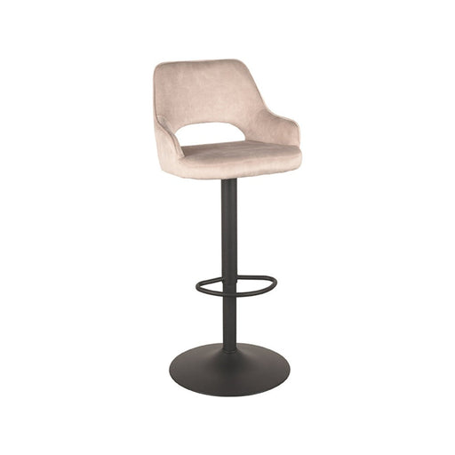 Label51 Barkruk Fer 45x47x92-113 cm Naturel Velours-Barkrukken-LABEL51