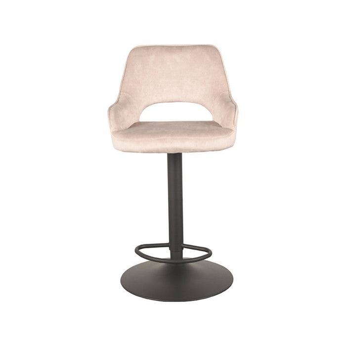 Label51 Barkruk Fer 45x47x92-113 cm Naturel Velours-Barkrukken-LABEL51