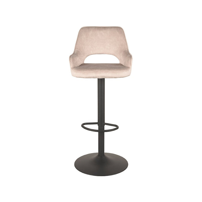 Label51 Barkruk Fer 45x47x92-113 cm Naturel Velours-Barkrukken-LABEL51