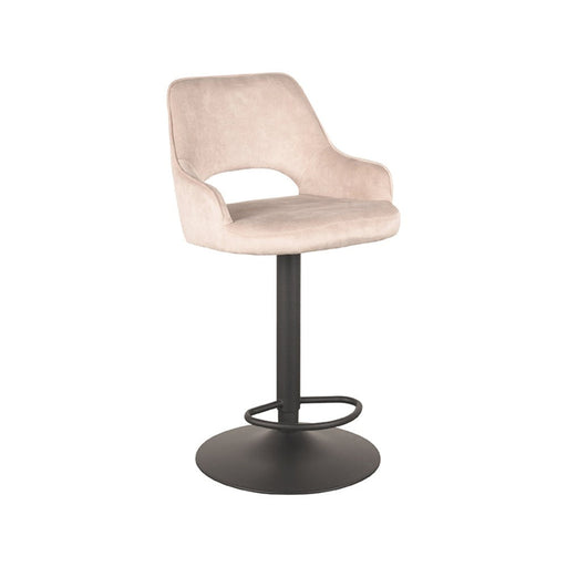 Label51 Barkruk Fer 45x47x92-113 cm Naturel Velours-Barkrukken-LABEL51