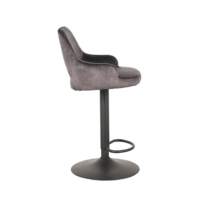 Label51 Barkruk Fer 45x47x92-113 cm Velours Antraciet-Barkrukken-LABEL51