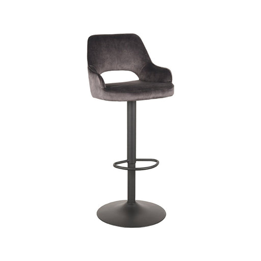 Label51 Barkruk Fer 45x47x92-113 cm Velours Antraciet-Barkrukken-LABEL51
