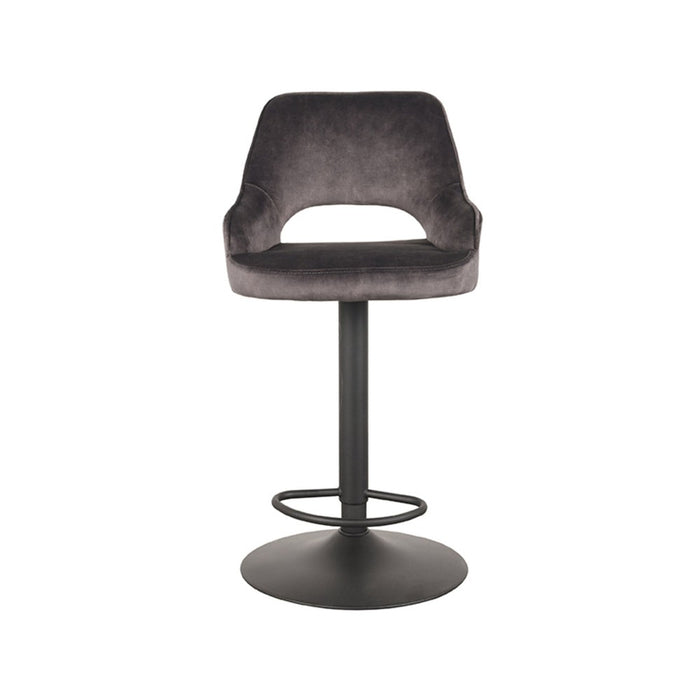 Label51 Barkruk Fer 45x47x92-113 cm Velours Antraciet-Barkrukken-LABEL51