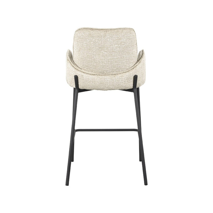 Label51 Barkruk Joni - Beige - Fluweel - Zithoogte 65 cm-Barkrukken-LABEL51