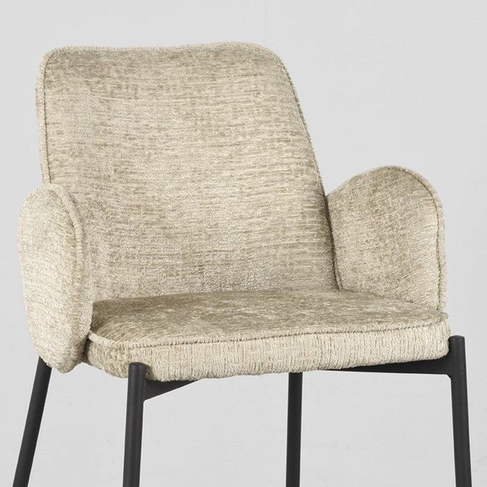 Label51 Barkruk Joni - Beige - Fluweel - Zithoogte 65 cm-Barkrukken-LABEL51