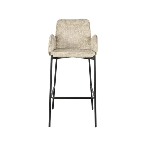 Label51 Barkruk Joni - Beige - Fluweel - Zithoogte 78 cm-Barkrukken-LABEL51