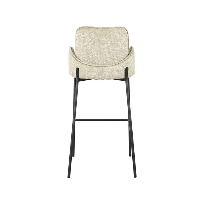 Label51 Barkruk Joni - Beige - Fluweel - Zithoogte 78 cm-Barkrukken-LABEL51