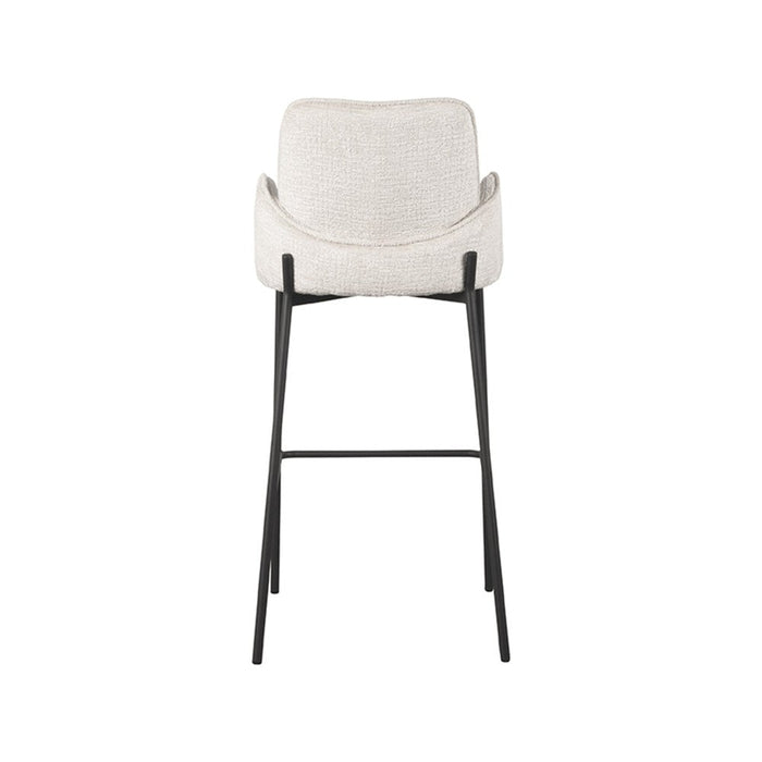 Label51 Barkruk Joni - Beige - Fluweel - Zithoogte 78 cm-Barkrukken-LABEL51