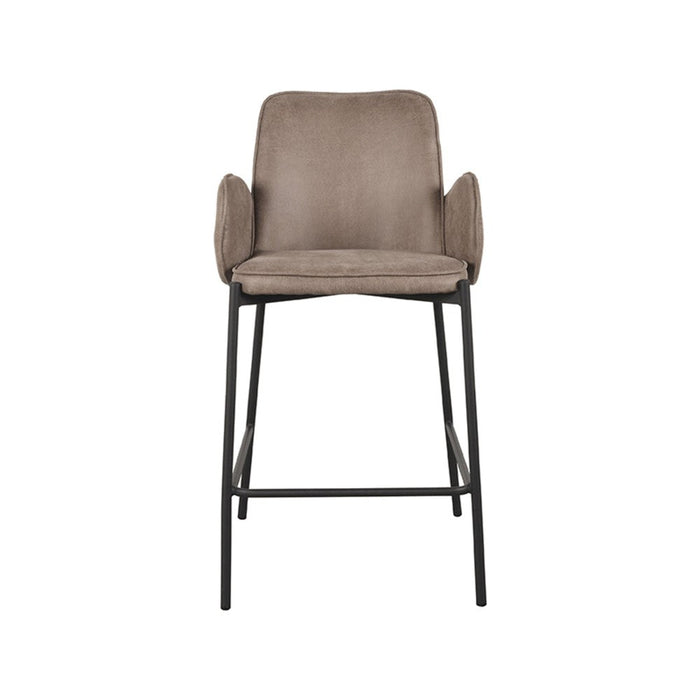Label51 Barkruk Joni - Taupe - Micro Suede - Zithoogte 65 cm-Barkrukken-LABEL51