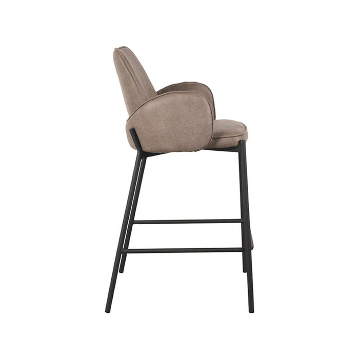 Label51 Barkruk Joni - Taupe - Micro Suede - Zithoogte 65 cm-Barkrukken-LABEL51