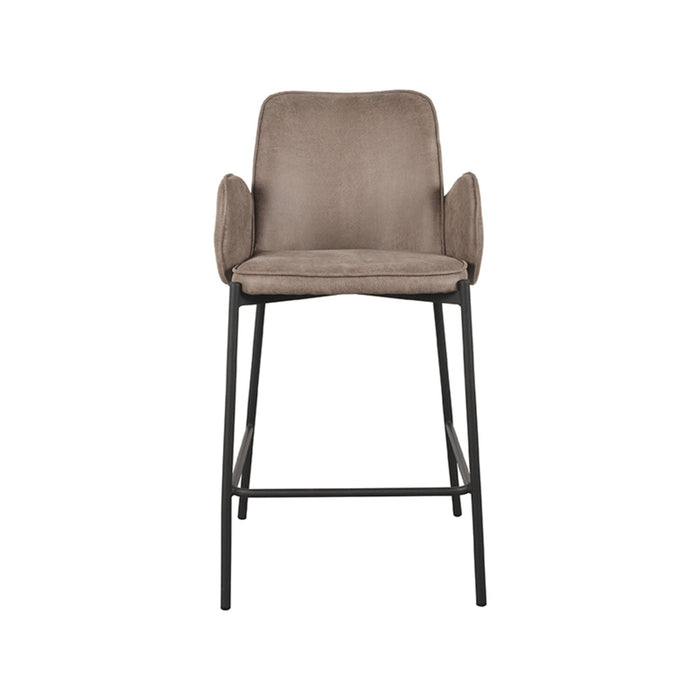 Label51 Barkruk Joni - Taupe - Micro Suede - Zithoogte 65 cm-Barkrukken-LABEL51