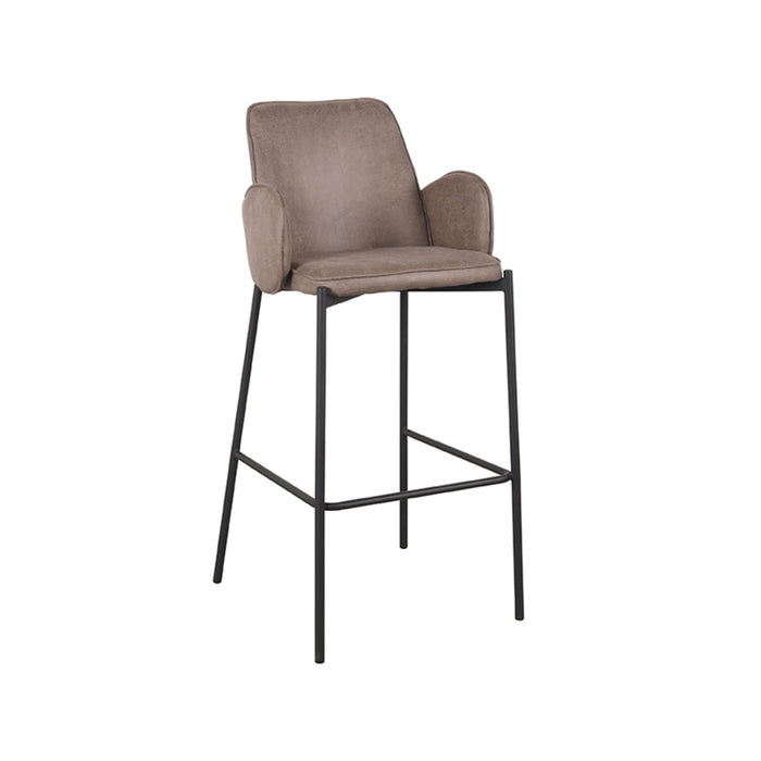 Label51 Barkruk Joni - Taupe - Micro Suede - Zithoogte 78 cm-Barkrukken-LABEL51