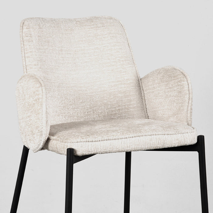 Label51 Barkruk Joni - crème - Fluweel - Zithoogte 65 cm-Barkrukken-LABEL51