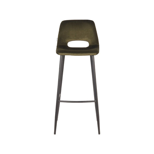 Label51 Barkruk Josh - Army green - Fluweel - Zithoogte 78-Barkrukken-LABEL51