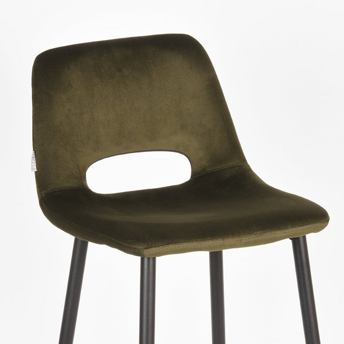 Label51 Barkruk Josh - Army green - Fluweel - Zithoogte 78-Barkrukken-LABEL51