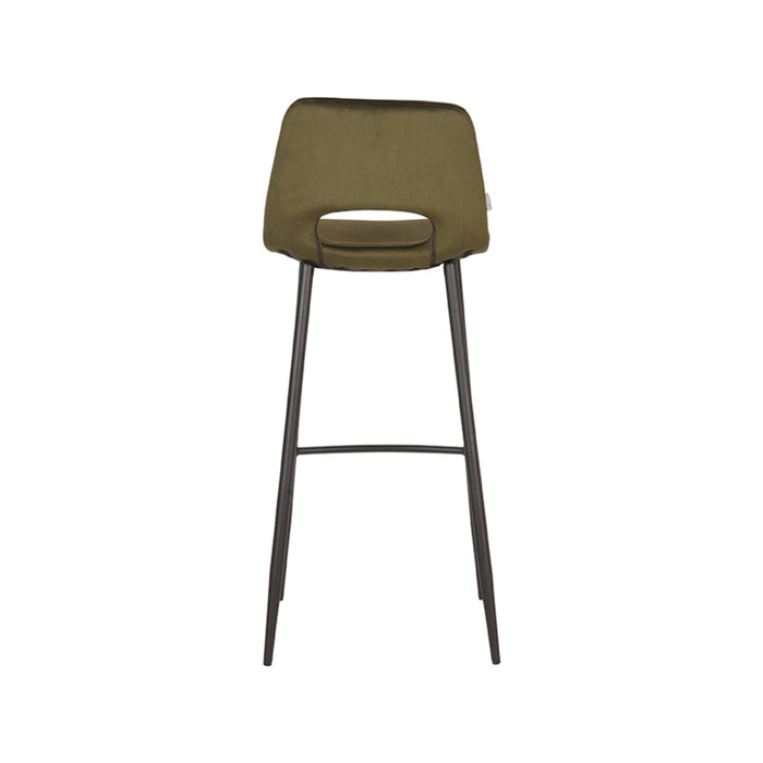 Label51 Barkruk Josh - Army green - Fluweel - Zithoogte 78-Barkrukken-LABEL51
