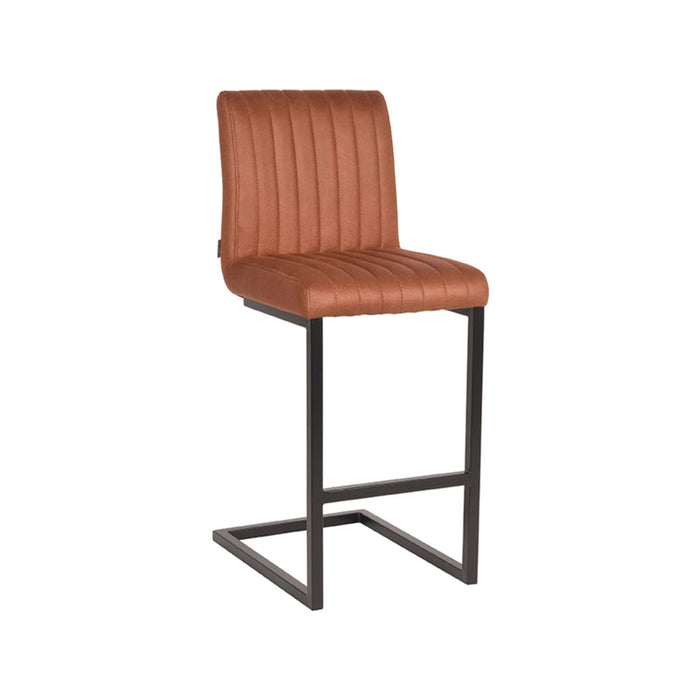 Label51 Barkruk Milo - Cognac - Microfiber - Zithoogte 65-Barkrukken-LABEL51