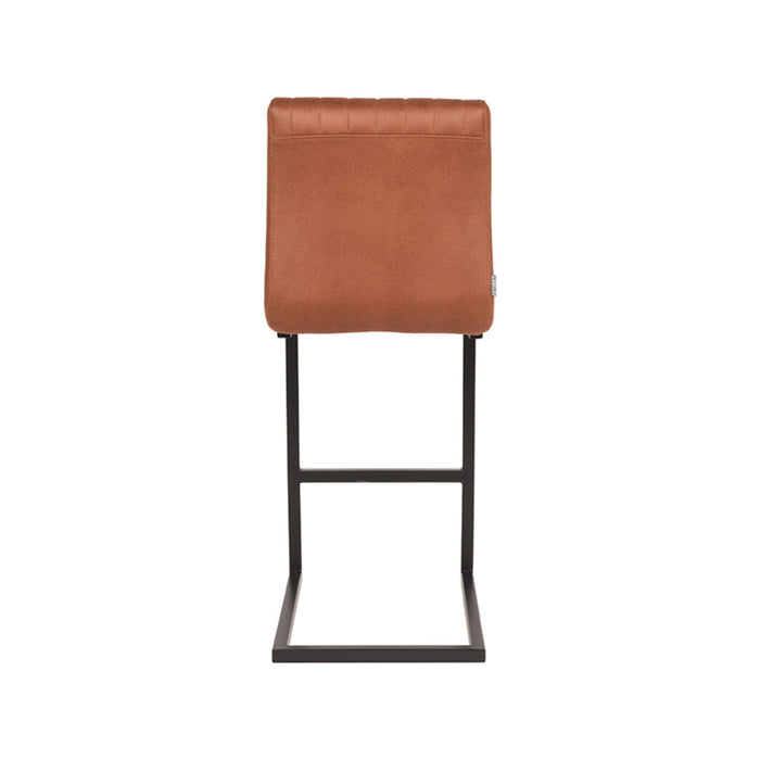 Label51 Barkruk Milo - Cognac - Microfiber - Zithoogte 65-Barkrukken-LABEL51