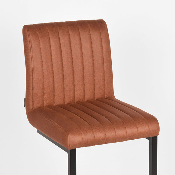 Label51 Barkruk Milo - Cognac - Microfiber - Zithoogte 65-Barkrukken-LABEL51