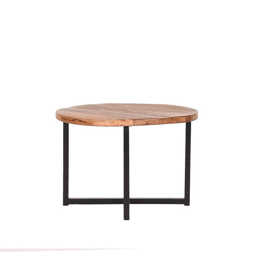 Label51 Bijzettafel Dex - Rough - Mangohout - Rond - 60 cm-Bijzettafels-LABEL51