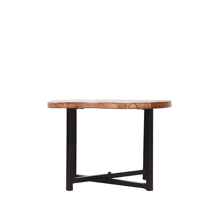 Label51 Bijzettafel Dex - Rough - Mangohout - Rond - 60 cm-Bijzettafels-LABEL51